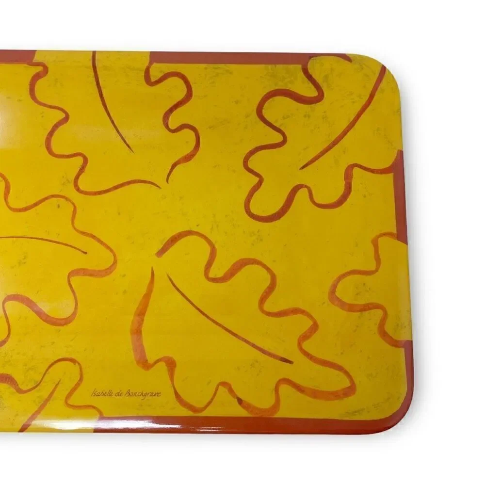 Target Isabelle de Borchgrave Party Melamine Serving Tray Platter Two Fall Decor